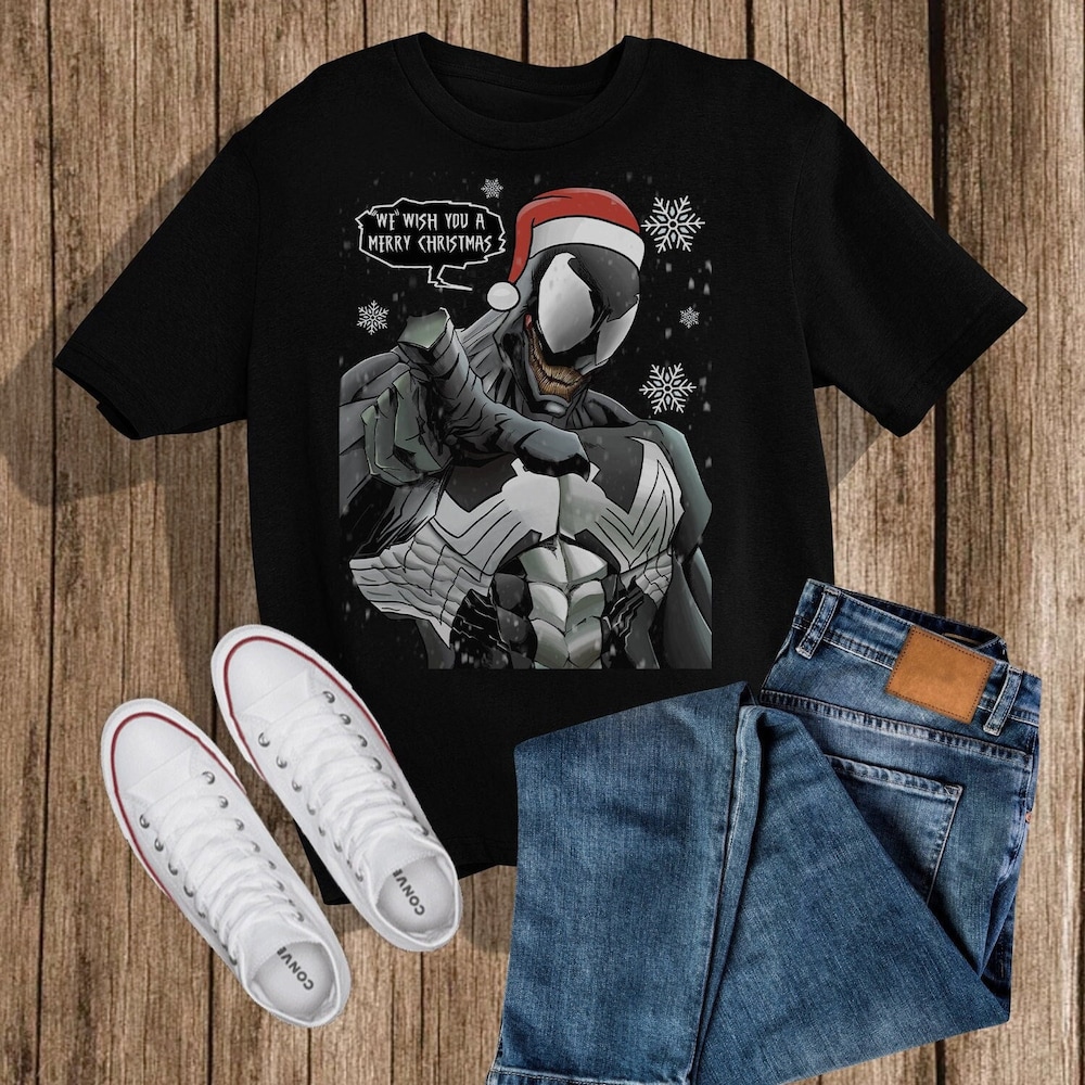 Venom Shirt Marvel Shirt Comic Shirt Venom Christmas Shirt Spiderman Christmas Shirt Spiderman Shirt Spiderman Tee Shirt Gift For Him
