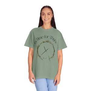 Comfort Colors Thyme T-shirt for Foodie, Thyme plant shirt, Thyme herb shirt, Fresh Herbs Clock Design for Foodi