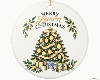 Christmas Ornament Lemon Christmas Tree Ceramic Ornament Christmas Keepsake Kitchen Christmas Double Sided Ornament Christmas Decor 2026