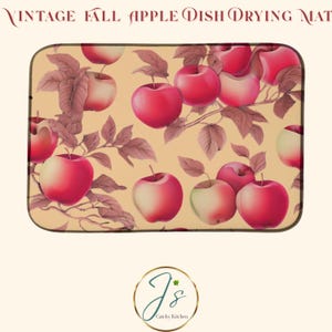 Gemütliche Apfel-Trocknermatte Herbst-Küchendekor Herbst-Obstmatte Vintage Apple Design Funktionelles Geschenk für Bäcker Köche und Gastgeber