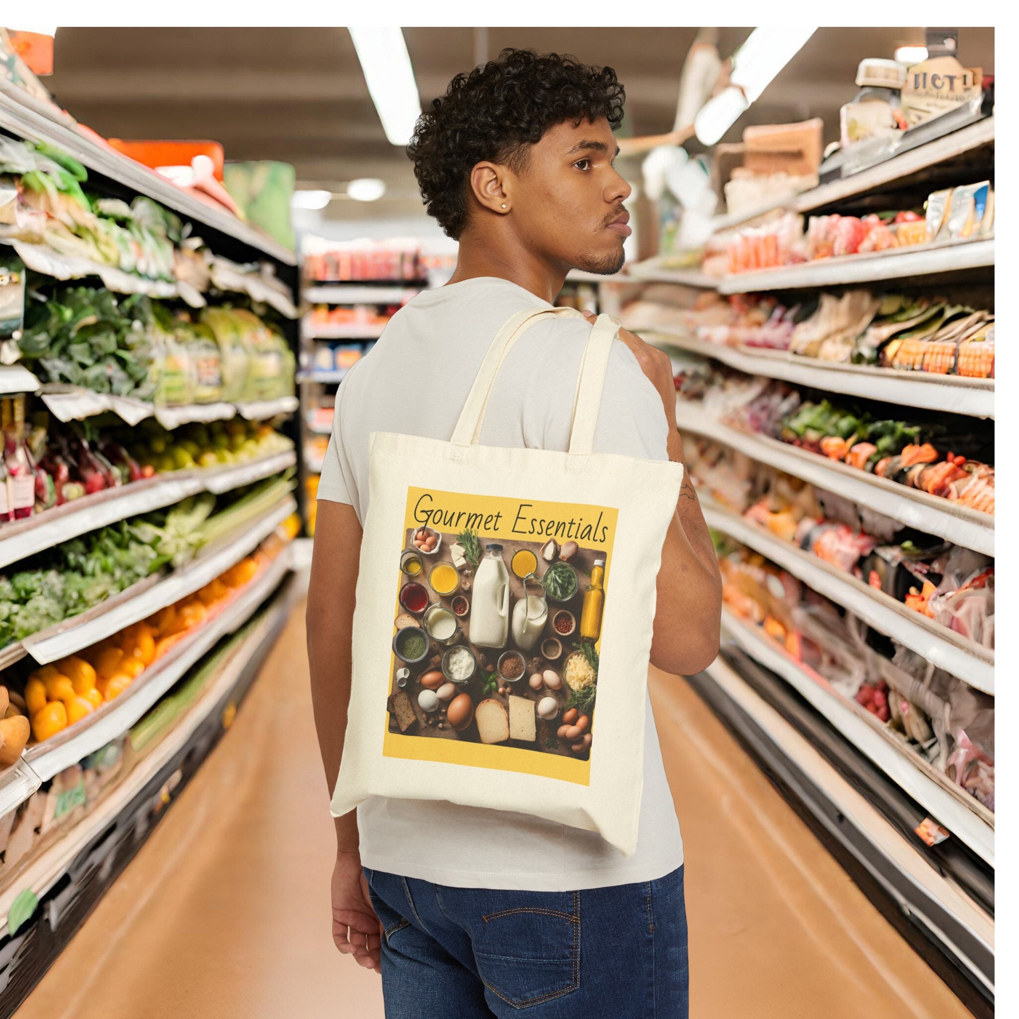 Sac fourre-tout en toile de coton, Sac d'épicerie, Sac fourre-tout