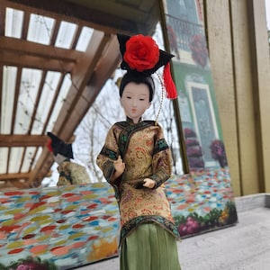 Vintage Chinese Doll, Collectible Antique, Traditional Chinese Doll,