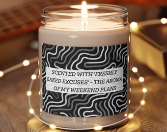 Scented Soy Candle, 9oz Candle, Funny Candle, Home Decor, Fun Sarcastic Gift for Her, Eco Friendly, Hand-Poured, Relaxing Home Decor, witty