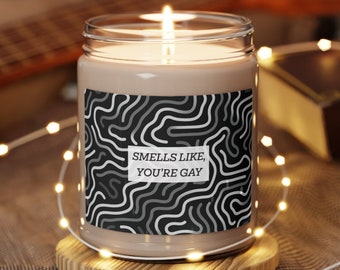 Vela de soja perfumada, vela de 9 oz, vela divertida, decoración del hogar, regalo sarcástico divertido para ella, ecológico, vertido a mano, decoración relajante del hogar, ingenioso