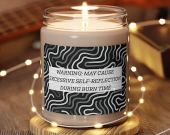 Vela de soja perfumada, vela de 9 oz, vela divertida, decoración del hogar, regalo sarcástico divertido para ella, ecológico, vertido a mano, decoración relajante del hogar, ingenioso