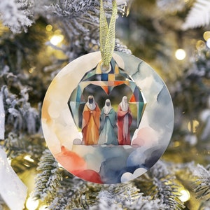 Acryl Ornamente, Weihnachten 2023 Ornament, Krippen Ornament, Rund Acryl, 3 Weise, Geschenkidee, Krippen Ornamente, Weihnachts Stroy