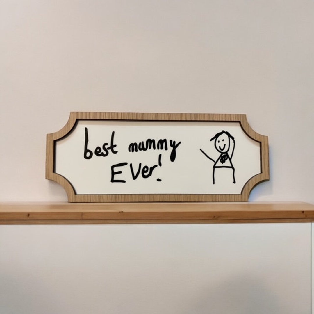 Personalised Handwriting Sign, Drawing Sign, Sign With Kids Writing ...