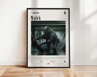 Six Siege - Nokk poster, Six Siege print, Six Siege poster, Gaming print, gift for gamer, Rainbow six artwork, Gaming Wall Art