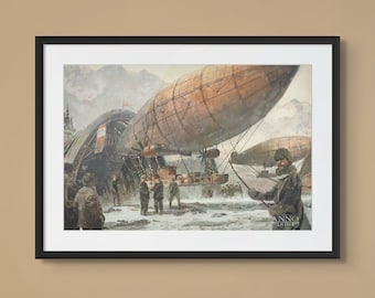 Anno 1800 - Zeppelin , Anno 1800 print, Anno 1800 poster, Gaming print, gift for gamer