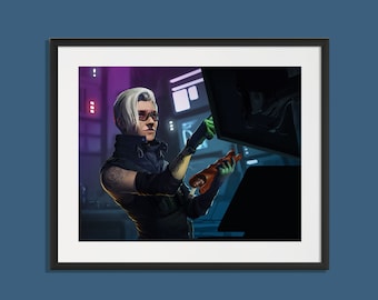 Six Siege - Heroic - Osa, Six Siege print, Six Siege poster, Gaming print, gift for gamer, Rainbow six artwork