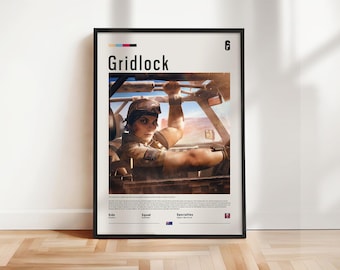 Six Siege - Gridlock poster, Six Siege print, Six Siege poster, Gaming print, gift for gamer, Rainbow six artwork, Gaming Wall Art