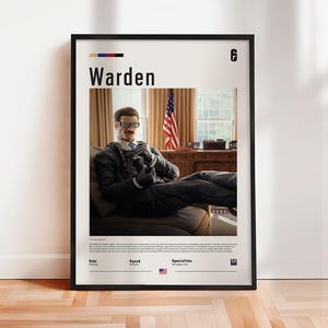 Six Siege - Warden poster, Six Siege print, Six Siege poster, Gaming print, gift for gamer, Rainbow six artwork, Gaming Wall Art