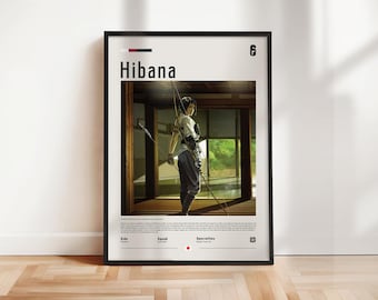 Six Siege - Hibana poster, Six Siege print, Six Siege poster, Gaming print, gift for gamer, Rainbow six artwork, Gaming Wall Art