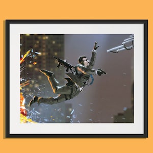 Six Siege - Warden, in action, Six Siege print, Six Siege poster, Gaming print, gift for gamer, Rainbow six artwork
