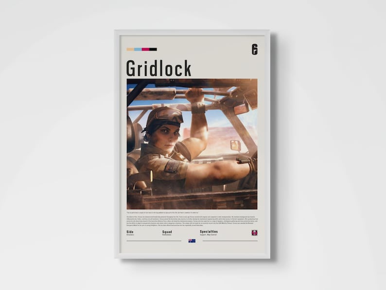 Six Siege - Gridlock Poster, Six Siege Print, Six Siege Poster, Gaming ...