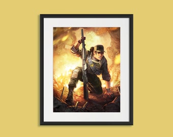 Six Siege - Heroic Brava, Six Siege print, Six Siege poster, Gaming print, gift for gamer, Rainbow six artwork