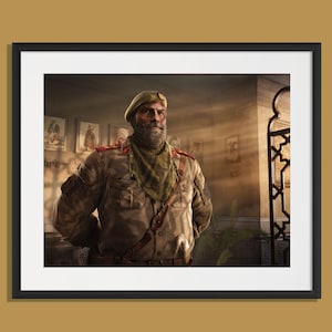 Six Siege - Kaid - Portrait, Six Siege print, Six Siege poster, Gaming print, gift for gamer, Rainbow six artwork