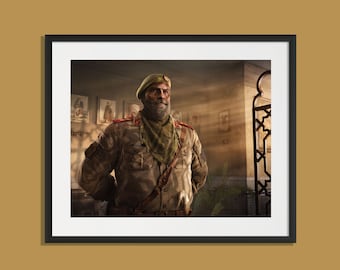 Six Siege - Kaid - Portrait, impression Six Siege, affiche Six Siege, impression gaming, cadeau pour gamer, oeuvre d'art Rainbow six