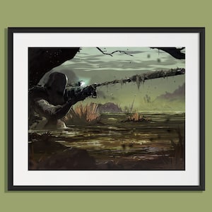 Six Siege - Nokk - swamp, Six Siege print, Six Siege poster, Gaming print, gift for gamer, Rainbow six artwork