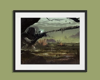 Six Siege - Nokk - pantano, impresión de Six Siege, póster de Six Siege, impresión de juegos, regalo para jugadores, obra de arte de Rainbow Six