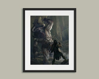 Assassin's Creed Odyssey - The Minotaur, assassin’s creed print, assassins creed poster, Gaming print, gift for gamer