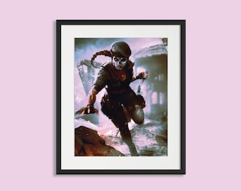 Six Siege - Caveira in action, Six Siege print, Six Siege poster, Gaming print, gift for gamer, Rainbow six artwork