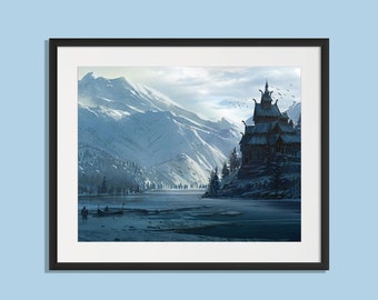 Assassin's Creed Valhalla - Harholl Church, assassin’s creed print, assassins creed poster, Gaming print, gift for gamer