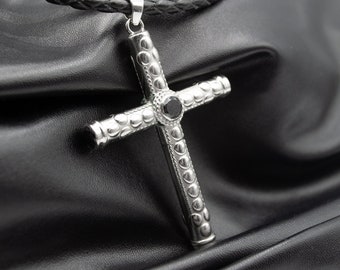 Venom the Silver Secret Stash mit einem Löffel, Kreuz-Halskette Gothic, Gothic-Kreuz, Unisex-Geschenke, Unisex