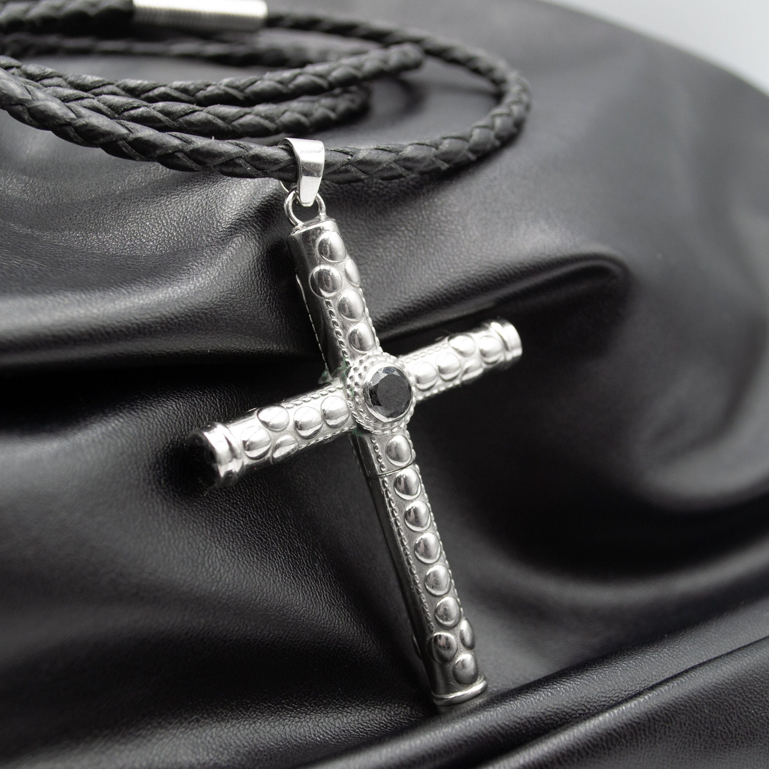 Diablo Gothic Vintage Punk Cross Pearl Necklace Collar Chain Set Necklace  Hip Hop Flame Chain Choker