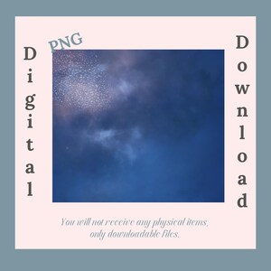 Magische nachtelijke hemel Achtergrond/digitaal papier voor png-download