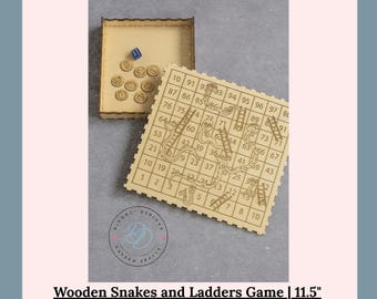 手作り木製ヘビと梯子ゲーム：家族旅行版