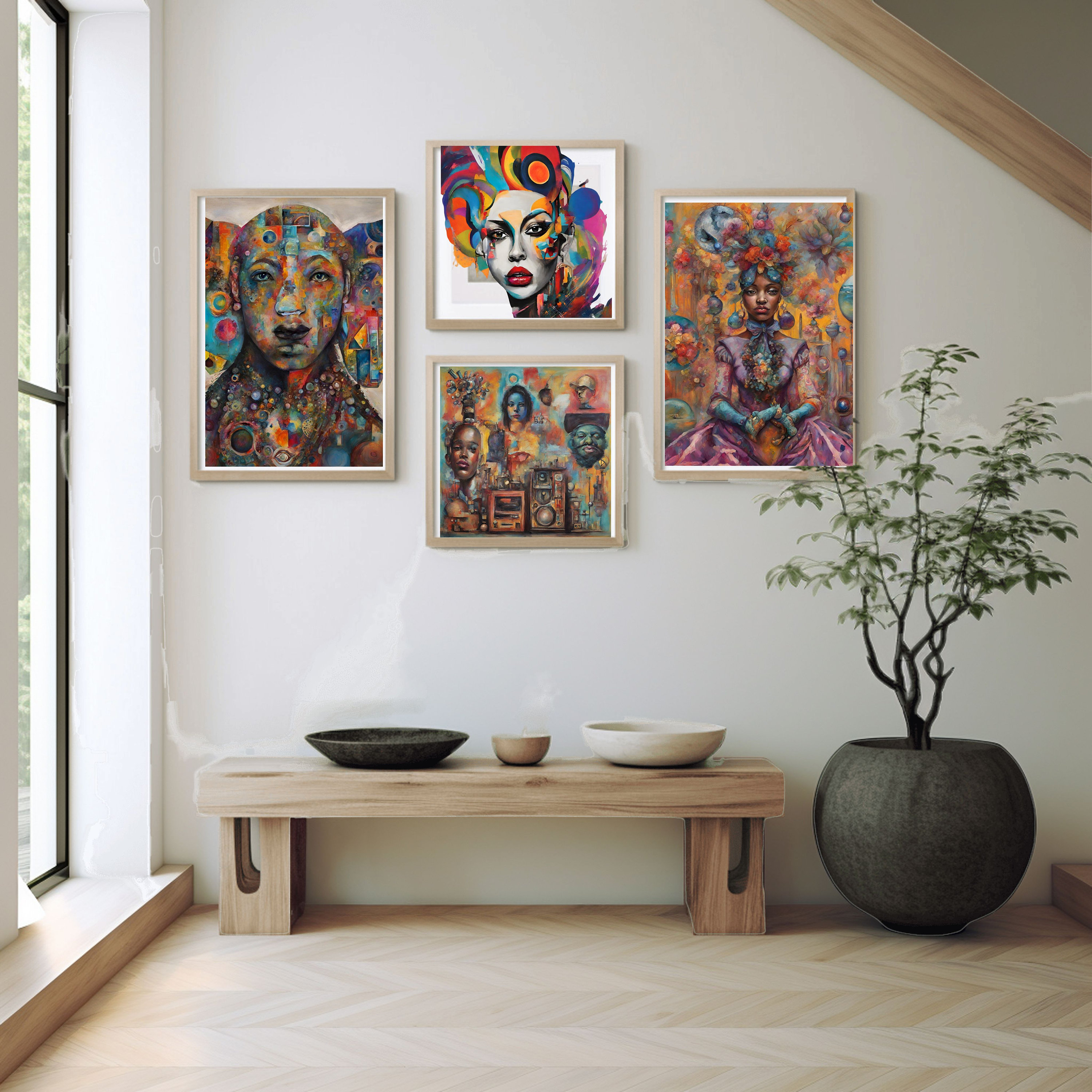 Stunning Digital Design, Eclectic Gallery Wall Art Set, Ideal for Home ...