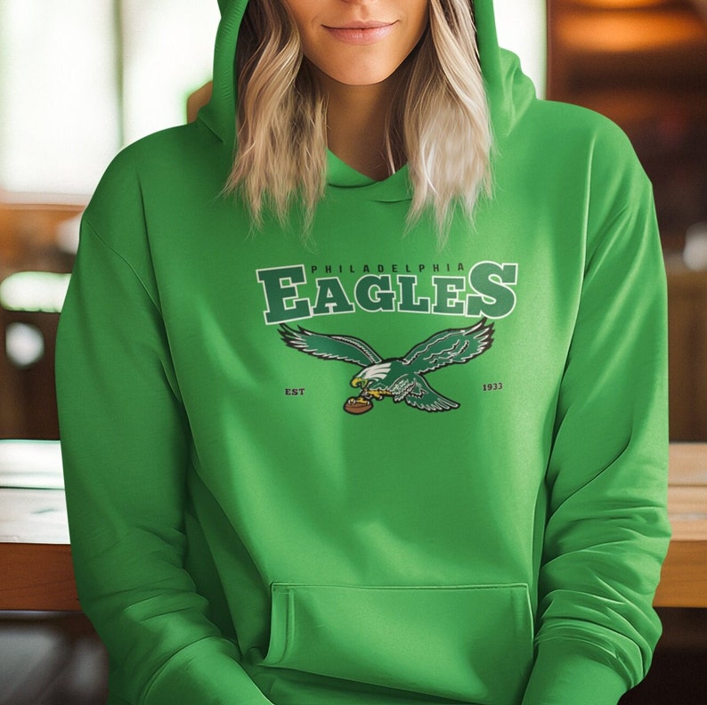 Philadelphia Eagles Hoodie, Brotherly Shove, Kelly Green, Men's and Women's Etsy