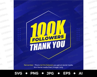Message de remerciement pour 100 000 abonnés Instagram Facebook YouTube Twitter 100 000 abonnés Message de remerciement 100 000 abonnés Modèle de remerciement