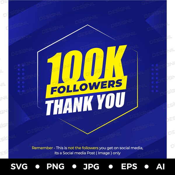 Thank you message for 100k followers instagram facebook youtube twitter 100k followers thank you message 100K followers Thanks template