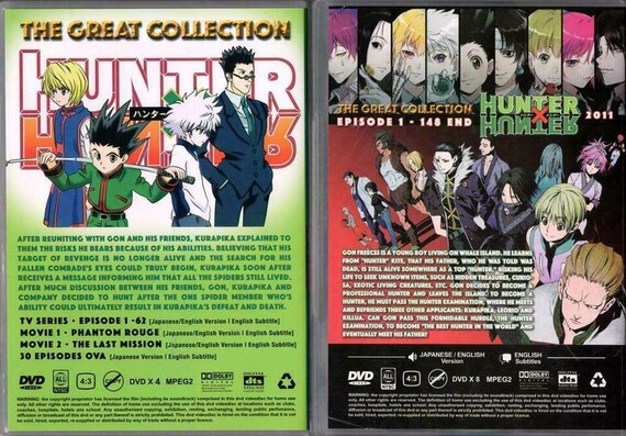 Hunter x Hunter (1999) Complete Anime Episode 1 - 92 + OVA DVD Box