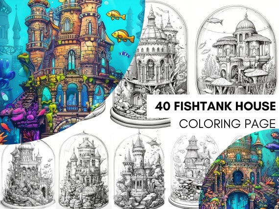 40 páginas para colorear animales mágicos niños y adultos, hojas de colorear cuentos de hadas fantasía encantada, para colorear digitalmente
