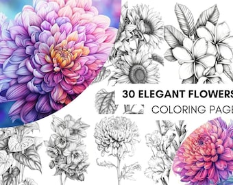 Fantasy FLORAL Fairytale COLORING PAGES – Enchanted Printable Nature Design Coloring Pages