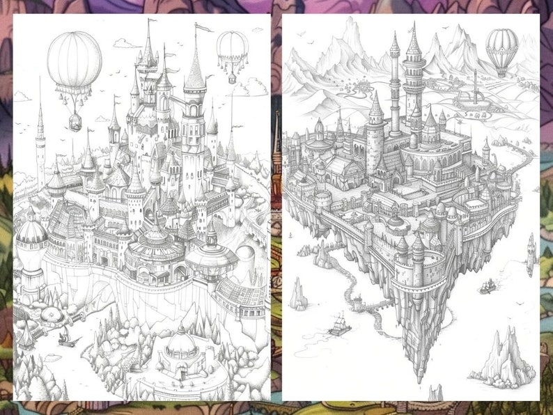 Fairytale Book, Printable Coloring, Magical Fantasy, Creature Coloring