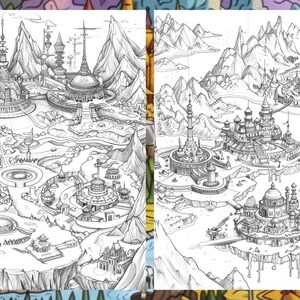 Fairytale Book, Printable Coloring, Magical Fantasy, Creature Coloring