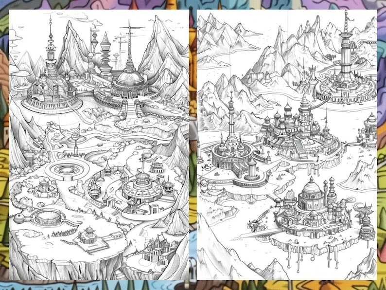 Fairytale Book, Printable Coloring, Magical Fantasy, Creature Coloring
