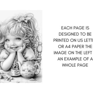 Garden Cute Gnome Coloring Pages, Gnome Coloring Book, Enchanted Garden, Grayscale Coloring Book, Little Gnome Coloring Sheet, Printable PDF