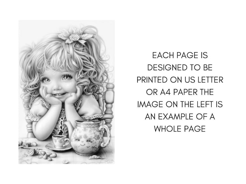 Garden Cute Gnome Coloring Pages, Gnome Coloring Book, Enchanted Garden, Grayscale Coloring Book, Little Gnome Coloring Sheet, Printable PDF