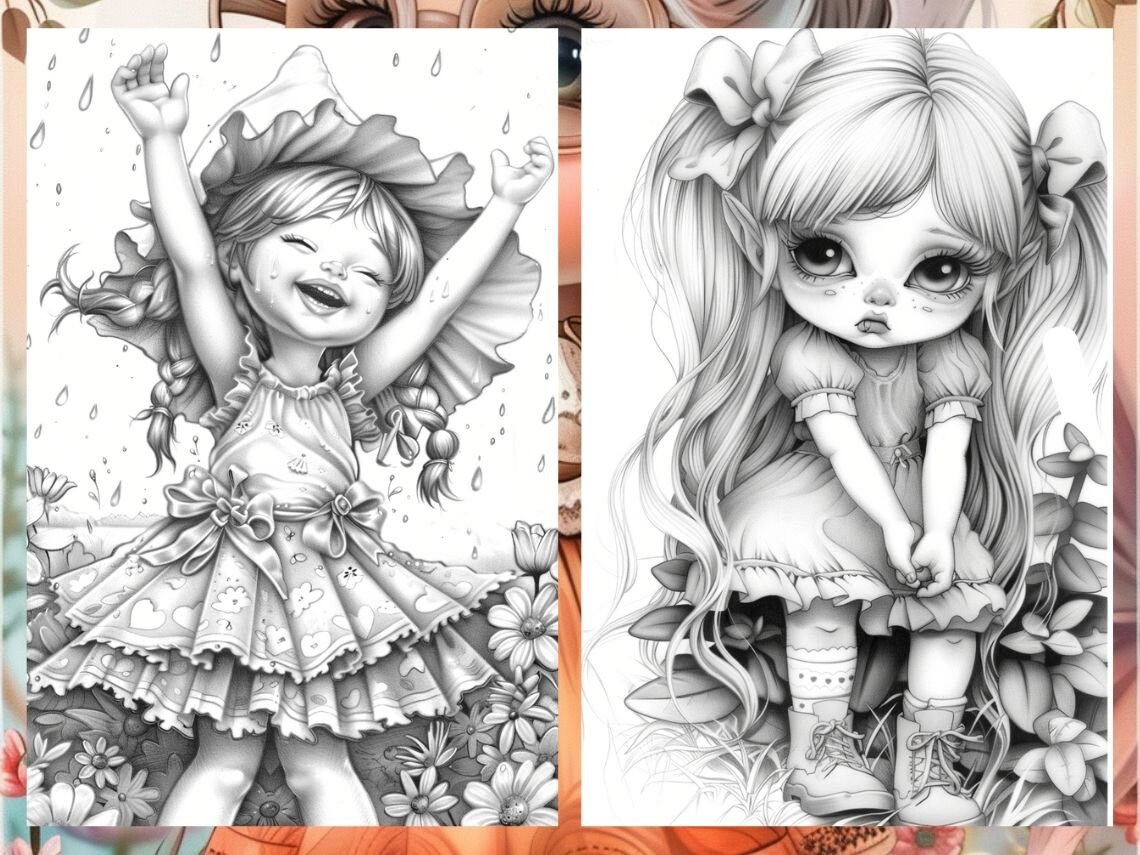 Garden Cute Gnome Coloring Pages, Gnome Coloring Book, Enchanted Garden ...