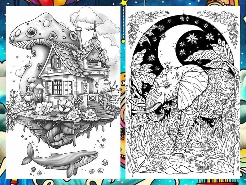 Mystical Landscape Coloring Book, Fantasy Creatures Fairytale Coloring Pages, Intricate Details Enchanted Forest Coloring Book for Adult PDF