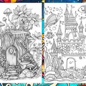 Mystical Landscape Coloring Book, Fantasy Creatures Fairytale Coloring Pages, Intricate Details Enchanted Forest Coloring Book for Adult PDF