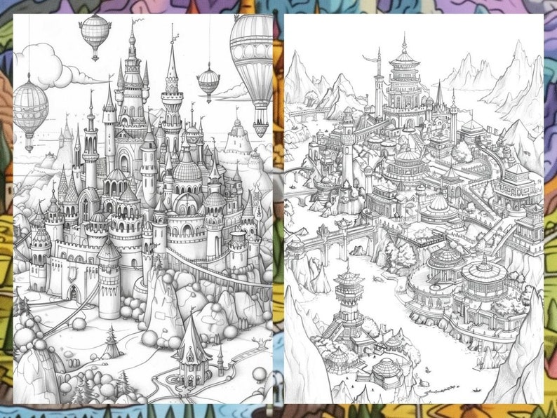 Fairytale Book, Printable Coloring, Magical Fantasy, Creature Coloring