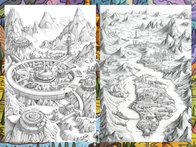 Fairytale Book, Printable Coloring, Magical Fantasy, Creature Coloring