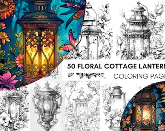 Magical Fantasy Adult FAIRYTALE COLORING PAGES – Printable Garden Forest Fantasy Coloring Pages For Nature Lover
