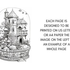 Fairy House, Floral Coloring Page, Adult Coloring Pages